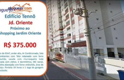 Apartamento com 2 dormitórios à venda, 58 m² por r$ 375.000,00 - jardim oriente - são josé dos campos/sp