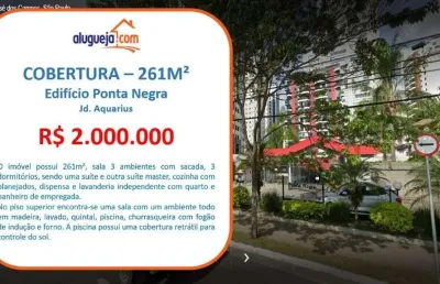 Cobertura com 3 dormitórios à venda, 261 m² por r$ 2.000.000,00 - parque residencial aquarius - são josé dos campos/sp