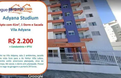 Apartamento com 1 dormitório para alugar, 41 m² por r$ 3.067/mês - vila adyana - são josé dos campos/sp