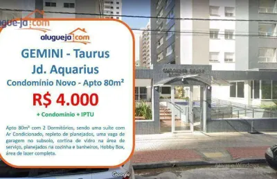 Apartamento com 2 dormitórios para alugar, 80 m² por r$ 4.665/mês - jardim aquarius - são josé dos campos/sp