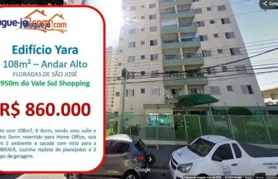 Apartamento com 4 dormitórios à venda, 108 m² por r$ 860.000,00 - floradas de são josé - são josé dos campos/sp