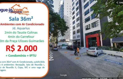 Sala para alugar, 38 m² por r$ 2.690,00/mês - jardim aquarius - são josé dos campos/sp