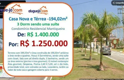 Casa com 3 dormitórios à venda, 194 m² por r$ 1.250.000,00 - condomínio residencial mantiqueira - são josé dos campos/sp