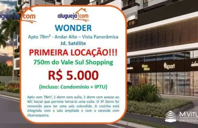 Apartamento com 2 dormitórios para alugar, 78 m² por r$ 5.000,00/mês - jardim satélite - são josé dos campos/sp