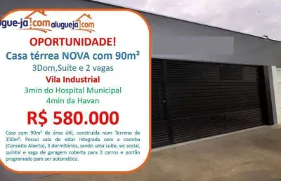 Casa com 3 dormitórios à venda, 90 m² por r$ 580.000,00 - vila industrial - são josé dos campos/sp