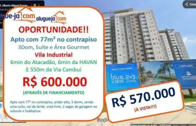 Apartamento com 3 dormitórios à venda, 77 m² por r$ 600.000,00 - vila industrial - são josé dos campos/sp