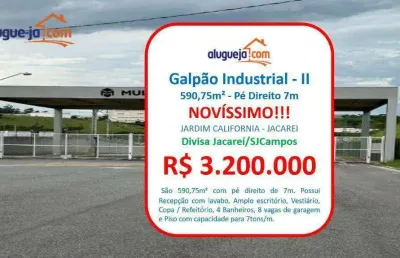 Galpão à venda, 590 m² por r$ 3.200.000,00 - jardim california - são josé dos campos/sp
