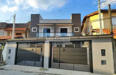 Casa nova à venda no mogi moderno em mogi das cruzes-sp. com 3 quartos, 1 suíte, 1 sala, 3 banheiros, 2 vagas. imperdível!