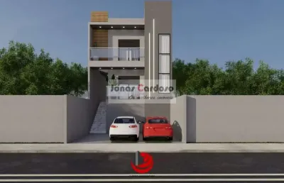 Sobrado em construção à venda na villa di cesar em mogi das cruzes. com 3 quartos, 2 suítes, 2 salas, 2 banheiros, 2 vagas, 141m² de construção!