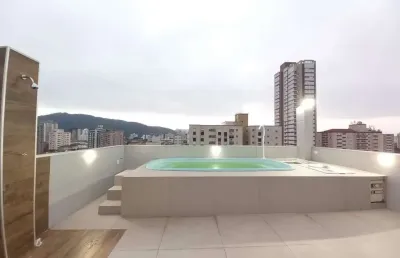 Cobertura, piscina, churrasqueira, 2 vagas, campo grande, santos