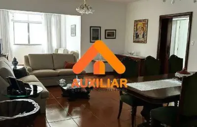 Mobiliado, quadra da praia, 03 dormitórios, dependência, boqueirão, santos