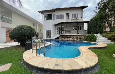 Casa em condomínio fechado com 5 quartos à venda na rua fernando de santa cruz, recreio dos bandeirantes, rio de janeiro, 520 m2 por r$ 2.950.000