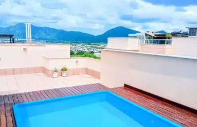Cobertura com 3 quartos à venda na rua lady laura, recreio dos bandeirantes, rio de janeiro, 155 m2 por r$ 795.000