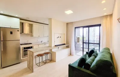 Apartamento mobiliado no edifício ritzclass com 1 suíte à venda no centro de joinville - sc  de r$ 650.000,00 por r$ 620.000,00