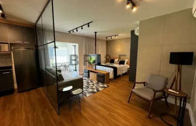 Apartamento para venda ou locação,1 dormitório, 2 vagas, mobiliado, 77 m² - chácara santo antônio