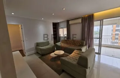 Apartamento mobiliado para locação com 3 suítes, varanda, 3 vagas no brooklin