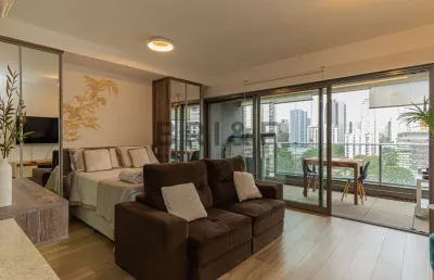 Apartamento para locação habitarte 41 m², 1 dorm, 1 vaga, mobiliado - brooklin - são paulo
