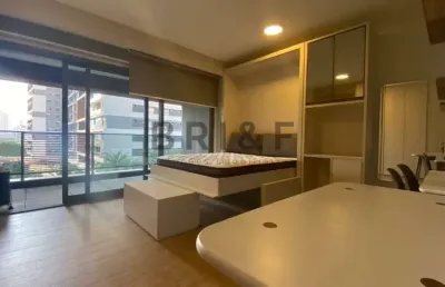 Habitarte para locação 1 quarto, 1 vaga, 1 banheiro, 44m , brooklin, são paulo,sp