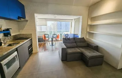 Apartamento para locação 1 dormitorio, varanda, 1 vaga brooklin