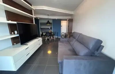Apartamento para locação no brooklin com 2 dormitórios sendo 1 suite, mobiliado e 2 vagas .