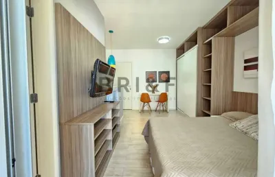 Apartamento para locação, 35m², studio, mobiliado, 1 vaga de garagem. campo belo
