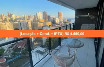 Apartamento para locação na barra, salvador-ba! 1 quarto, 1 sala, 1 banheiro, 1 vaga de garagem, 37m². confira já!