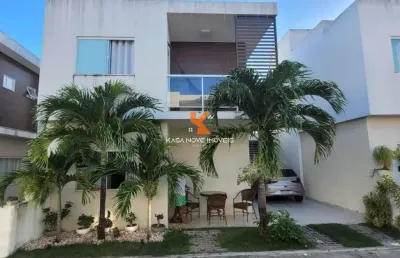 Casa em condomínio na vila praiana: 4 quartos, 3 suítes, 2 salas, 4 banheiros, 1 vaga, 200m² em lauro de freitas-ba