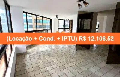 Aluguel de apartamento de luxo na graça, salvador-ba: 3 quartos, 3 suítes, 2 salas, 5 banheiros, 3 vagas de garagem.