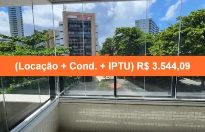 Aluguel de apartamento 1 quarto em ondina, salvador-ba - 53m² - 1 vaga na garagem