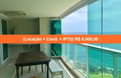 Apartamento para locação em ondina, salvador-ba: 2 quartos, 1 suíte, 2 salas, 3 banheiros, 2 vagas de garagem, 90m² de área.