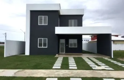 Casa em condomínio - camaçari-ba: 3 quartos, 2 suítes, 2 salas, 4 banheiros, 2 vagas, 203 m².