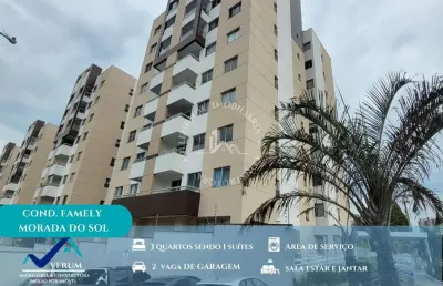Cond. family morada do sol - condomínio family morada do sol com 3 qts sendo 1 suíte 76 m²