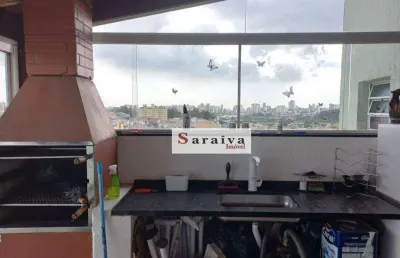 Cobertura com 2 dormitórios à venda, 100 m² por r$ 585.000,00 - vila camilópolis - santo andré/sp