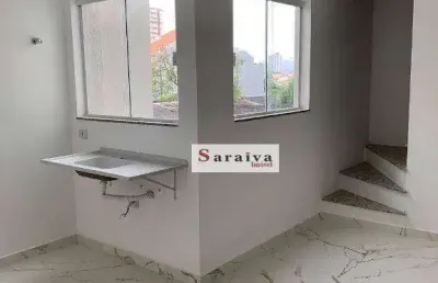 Cobertura com 2 dormitórios à venda, 105 m² por r$ 580.000,00 - campestre - santo andré/sp