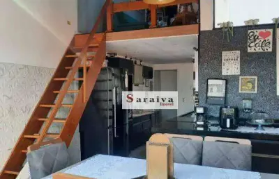Cobertura à venda, 130 m² por r$ 520.000,00 - vila scarpelli - santo andré/sp