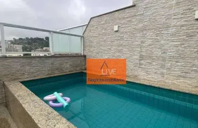 Live vende: excelente cobertura com 2 quartos, piscina, vaga, lazer, 90 m² por r$ 650.000 - barreto - niterói/rj