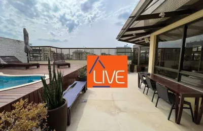 Live vende: linda cobertura 4 quartos, 2 suítes, vaga, 313m²
