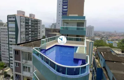 Apartamento no residencial heloísa 2 dormitórios frente mar no bairro do itararé em são vicente