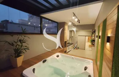 Cobertura penthouse com vista mar espetacular em santos!