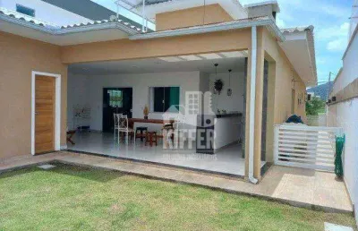 Casa linear de luxo com 3 quartos no alphaville maricá – condomínio completo e estuda permuta