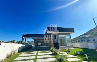 Casa nova com 3 suítes, pé direito duplo e hidromassagem – condomínio gan éden, maricá