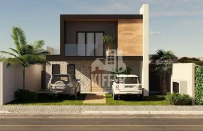 Casa com 4 suítes e vista para a lagoa no bosque de itapeba