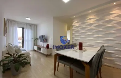 Apartamento semimobiliado próximo ao shopping; suzano/sp; 3 dormitórios; sala para dois ambientes, com sacada; planejados; 1 vaga.