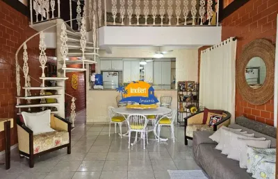 Imóvel a venda , 100 metros da praia com 3 quartos, 1 suíte, 3 salas, 3 banheiros, 2 vagas de garagem e 187,31 m² de área em bertioga-sp.