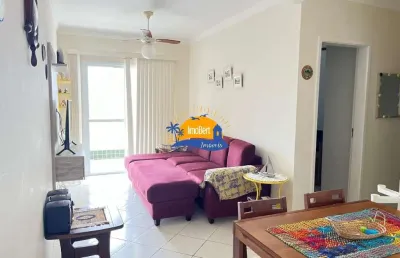 Apartamento à venda na quadra da praia no centro de bertioga-sp: 2 quartos, 1 suíte, 1 sala, 2 banheiros, 2 vagas de garagem - centro, 73m²