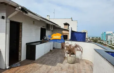 Cobertura duplex  à venda ou locação em bertioga-sp, proximo a praia, 3 quartos, 2 vagas, 111,23 m².