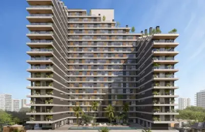 Apartamento tipo studio na planta com 1 quarto, 1 banheiro e 1 vaga em torres.