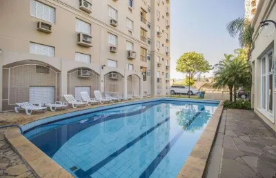 Apartamento com sacada e churrasqueira, 52m² privativos, 2 dormitórios e 1 vaga de garagem escriturada, na lindolfo henke - bairro sarandi