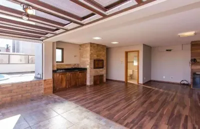 Cobertura 3 dormitórios, piscina, lareira, vista e 3 vagas no solarium lindóia