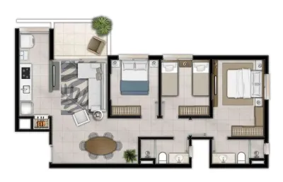 Apartamento com 3 quartos à venda na Av. Gen. Osório, --, Centro, Torres